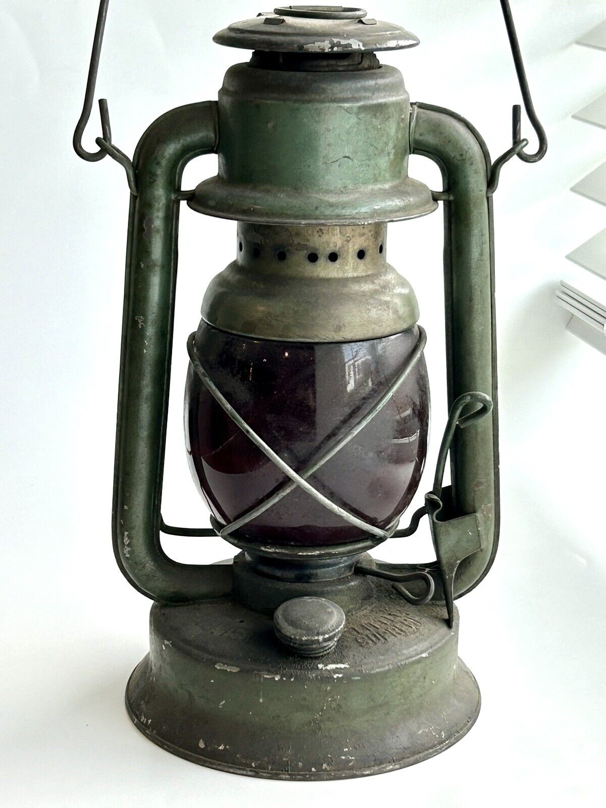 Vintage Embury Co Lantern No. 150 Little Supreme Green Warsaw NY USA Antique