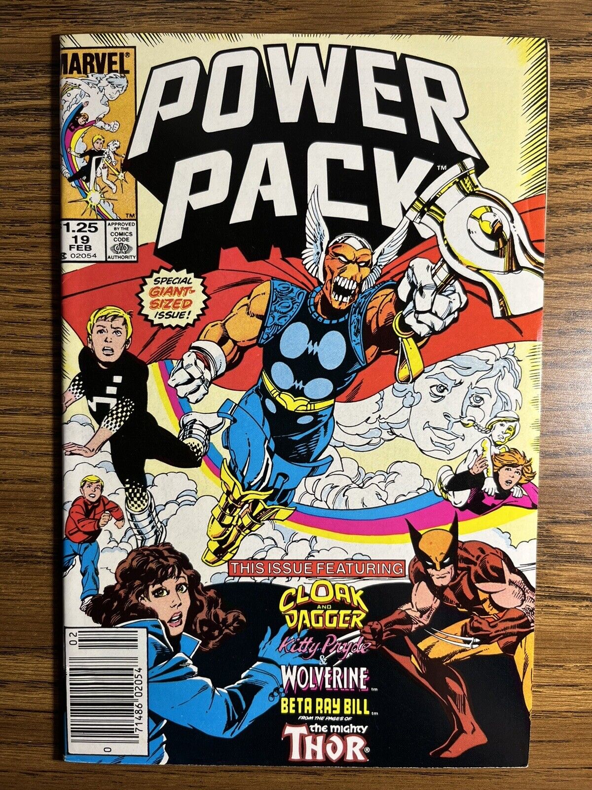 POWER PACK 19 NEWSSTAND BETA RAY BILL SCOTT WILLIAMS COVER MARVEL COMICS 1985 B