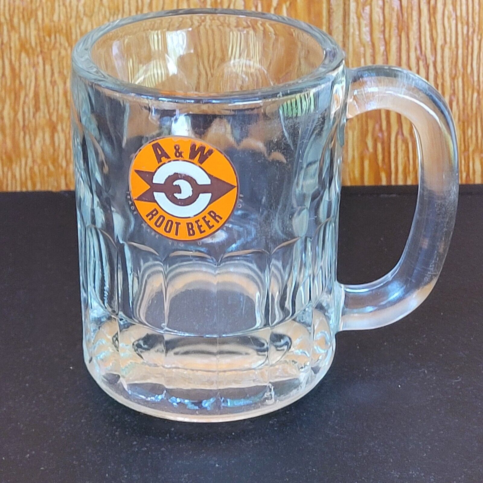 Vintage A&W Root Beer Mug Glass Bullseye Arrow Logo AW Original Authentic