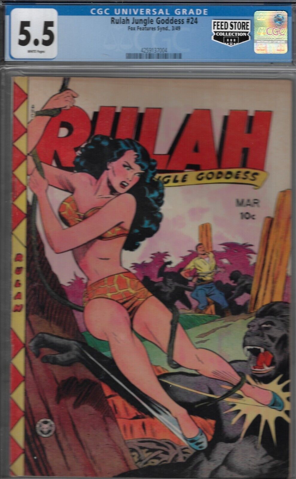 RULAH #24-CGC 5.5 FINE-- 1949 FOX COMIC- FEED STORE COLLECTION COPY- BEAUTIFFUL