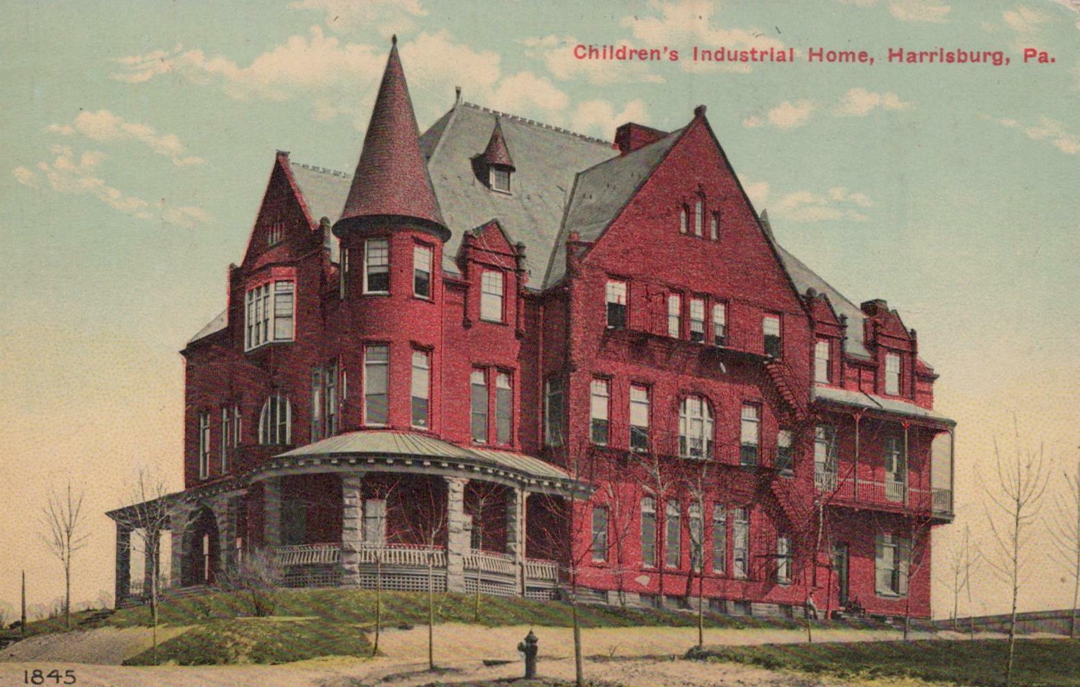 Postcard Children\'s Industrial Home Harrisburg PA 1912
