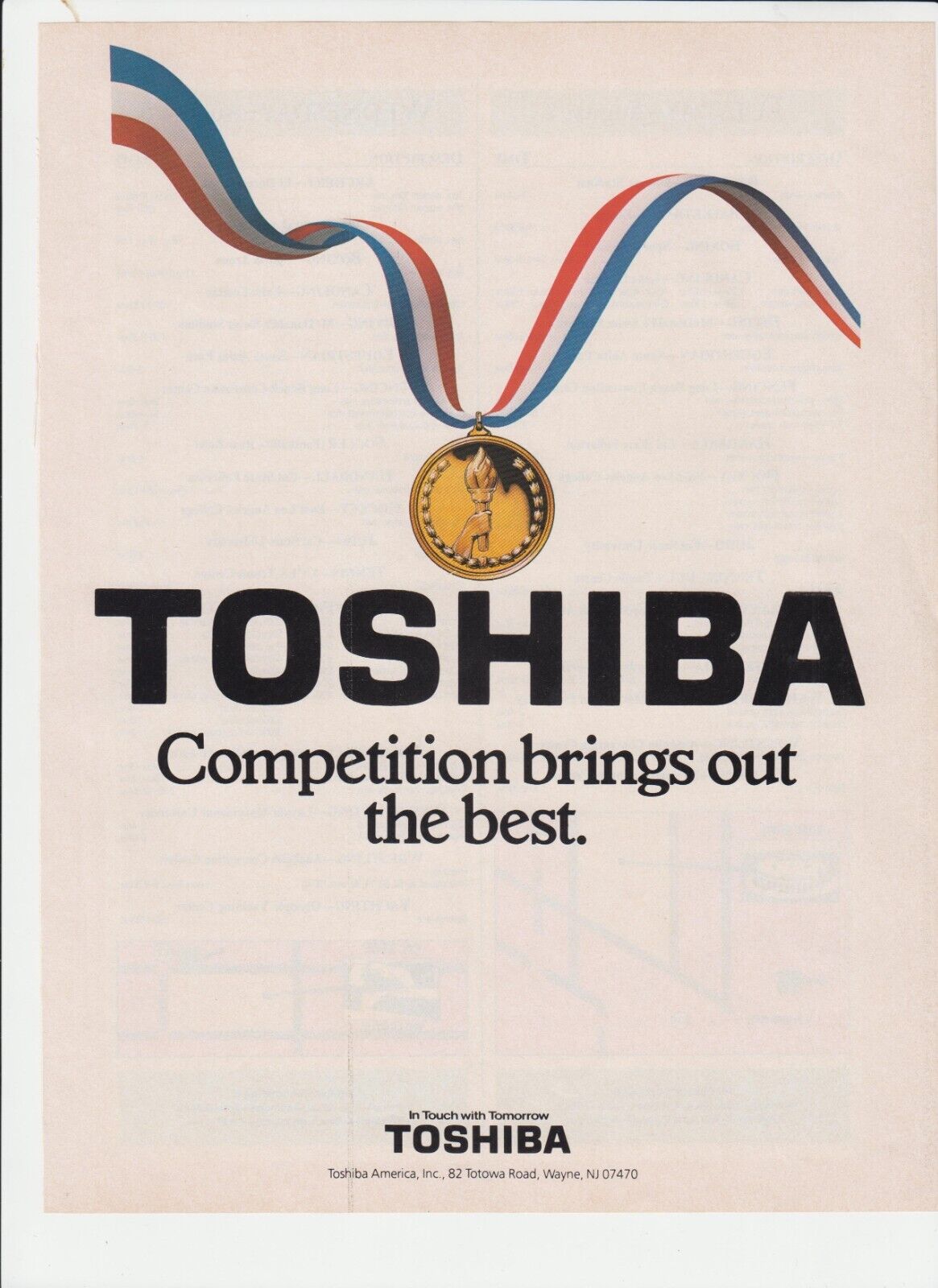 Toshiba 1984 Print Ad 8\