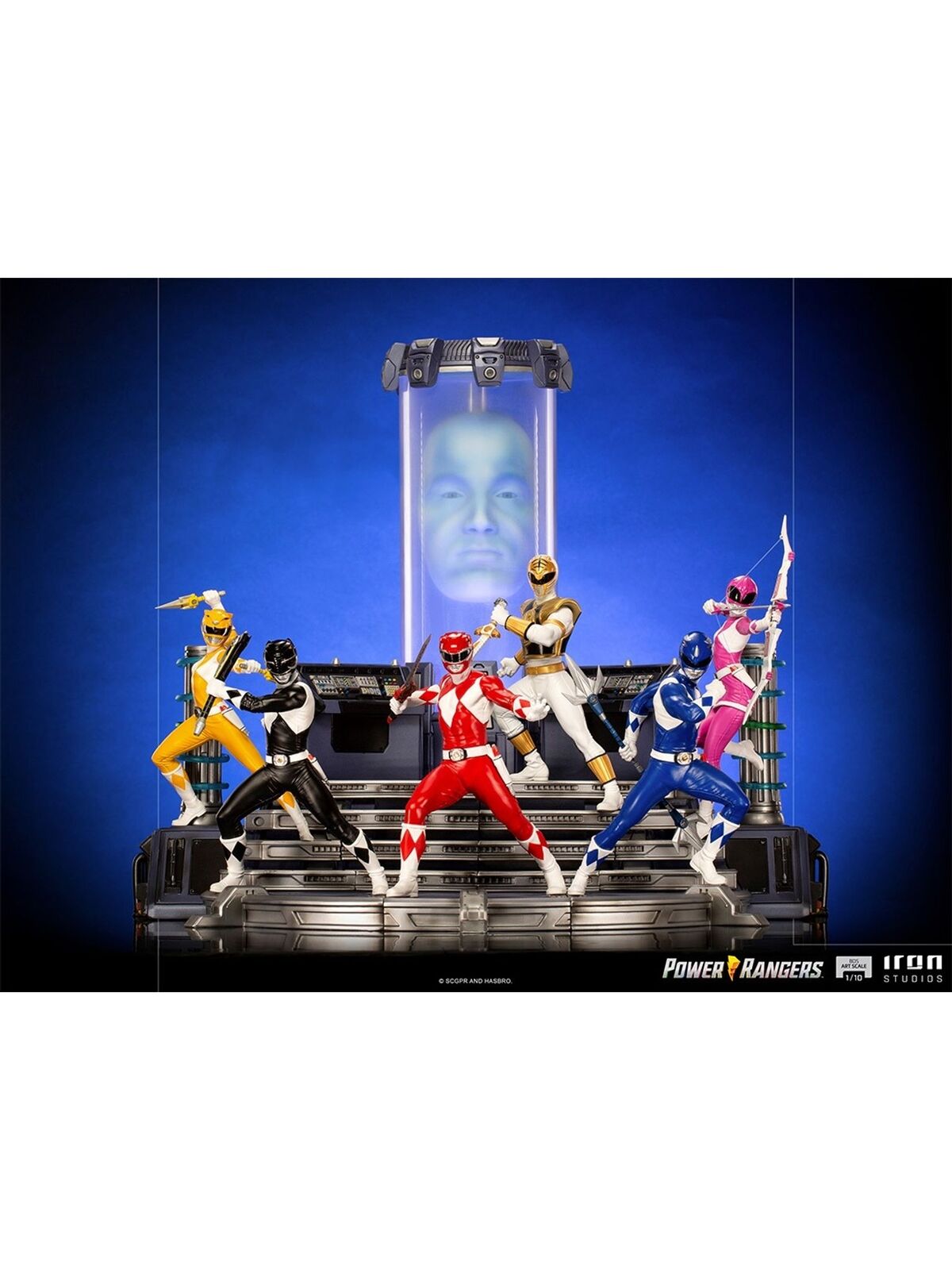 NEW MIGHTY MORPHIN POWER RANGERS 1:10 Scale Statue SET of 8 by IRON STUDIOS