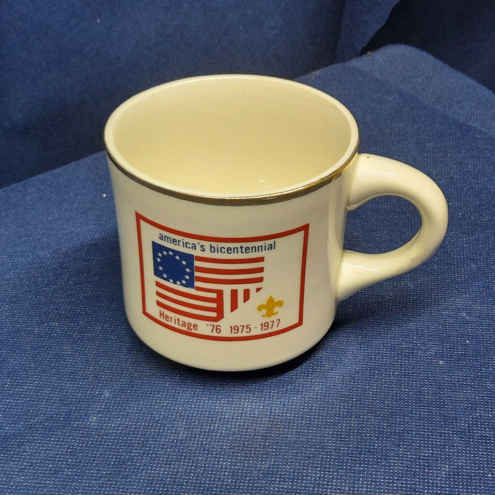 Vintage 1975-1977 Collector\'s Boy Scouts Mug-America\'s Bicentennial Heritage \'76