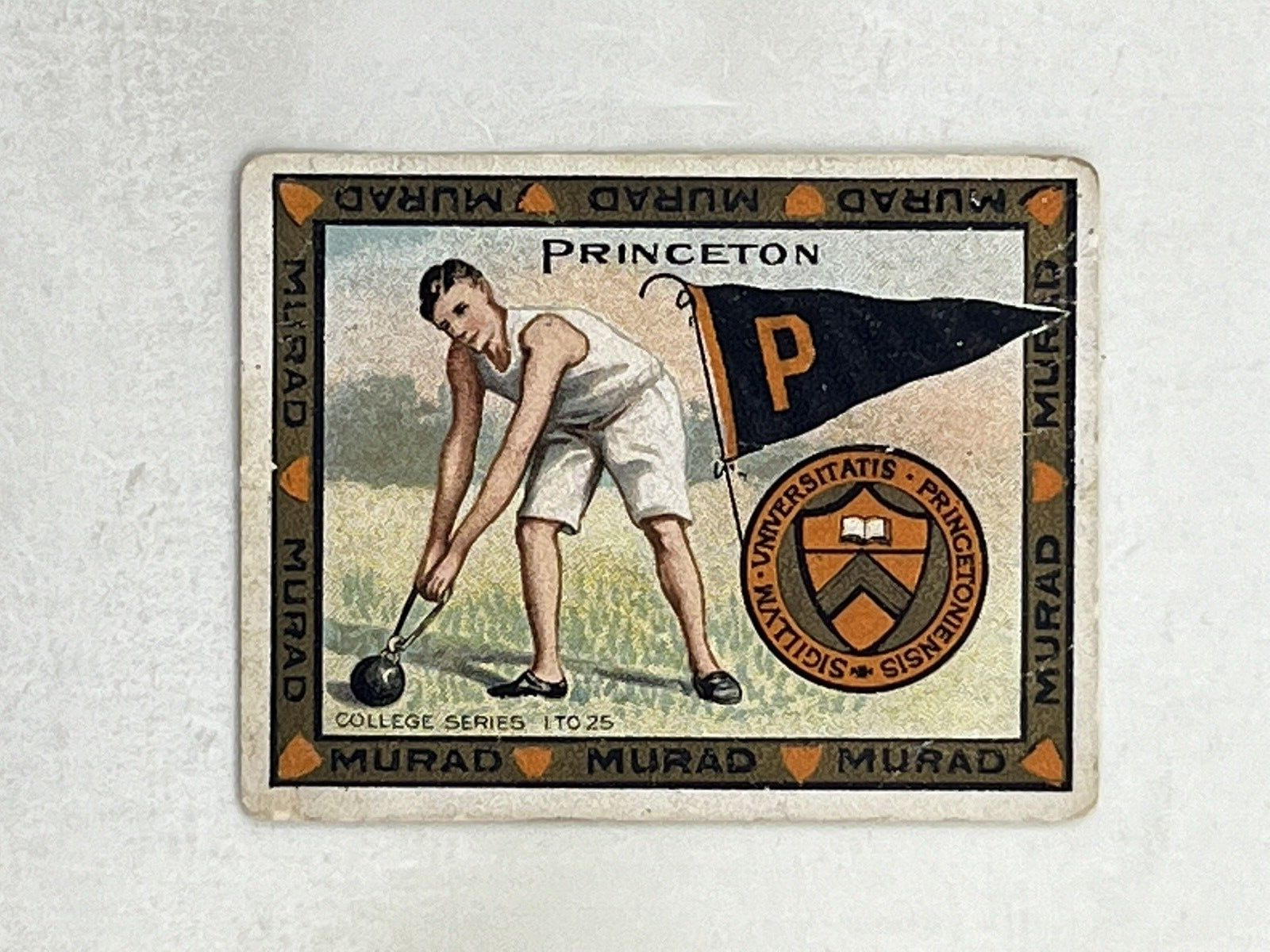 Princeton 1910 Murad Cigarettes College Series T51 Vintage Mini Trading Card