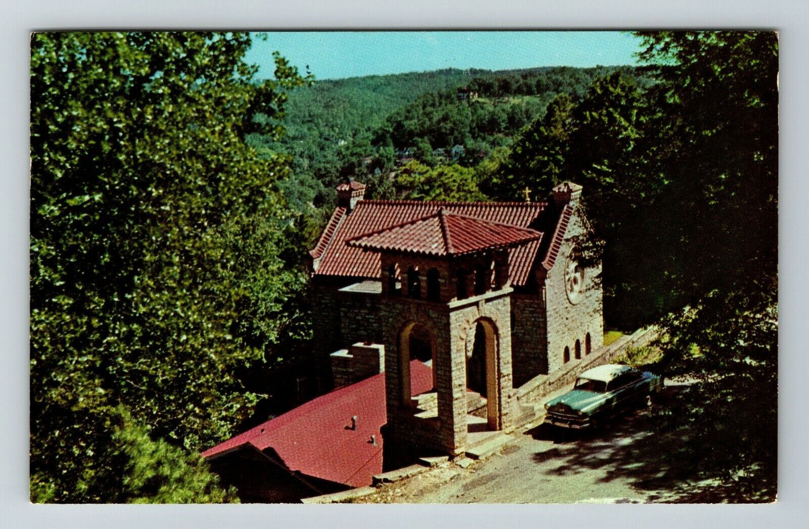 Eureka Springs AR-Arkansas, St Elizabeth Church On Mountain, Vintage Postcard
