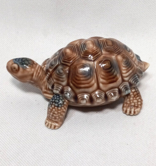 Vintage Wade Porcelain Turtle— Made in England- Decorative Trinket Box
