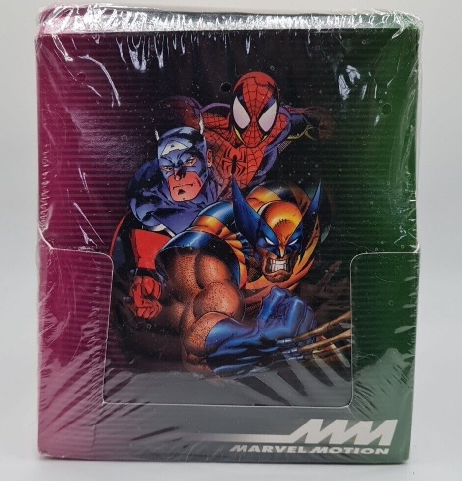 Full sealed unopened box FLEER 1996 Marvel Motion Cards 18 sealed blister packs