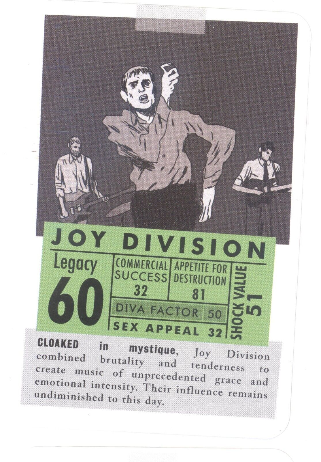 Joy Division Pop Rock Music Trump Trading Card