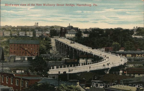 Harrisburg,PA Bird\'s-eye View of the New Mulberry Street Bridge Dauphin County