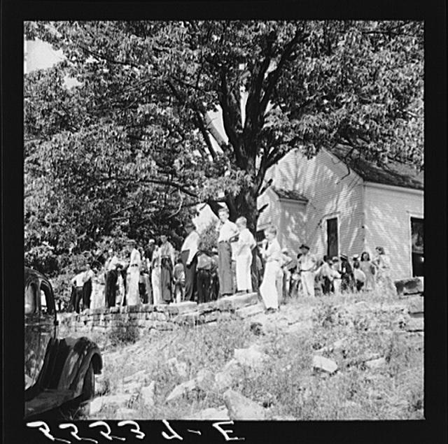 Church Congregation,Linwood,Kentucky,KY,Grayson County,July 1940,Wolcott,FSA,3