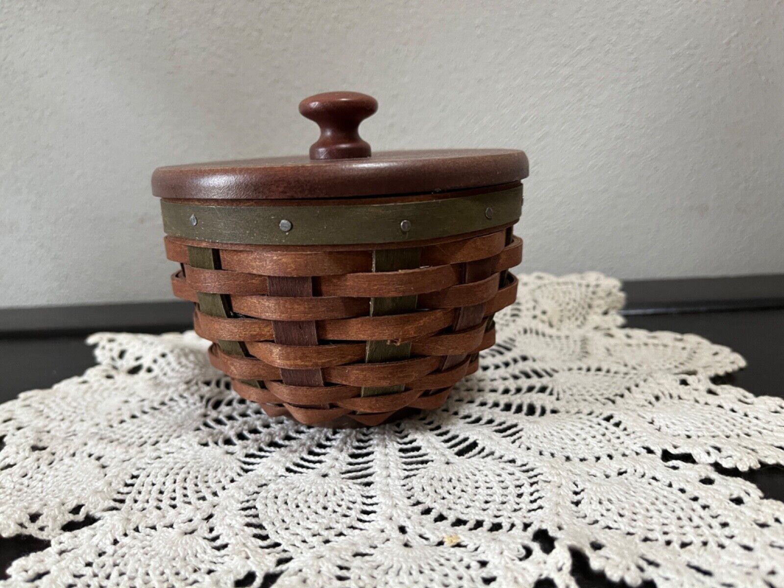 Longaberger small all American bowl with protector and lid