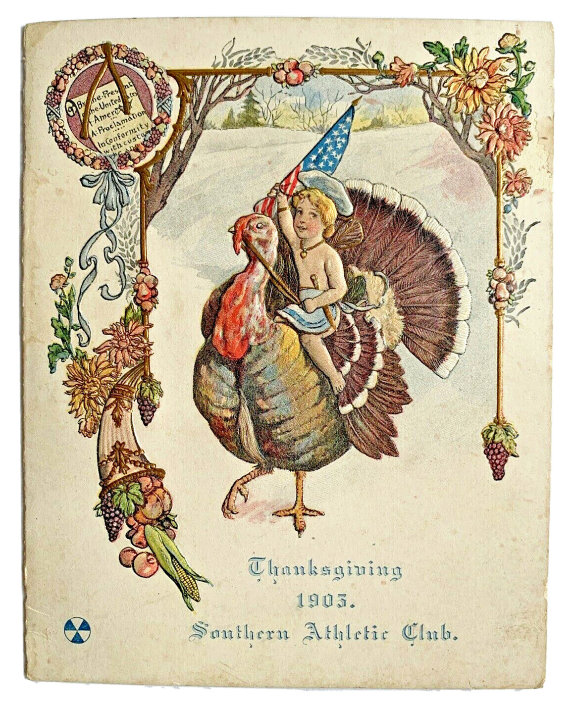 Thanksgiving 1903, New Orleans Memorabilia, Southern Athletic Club Program