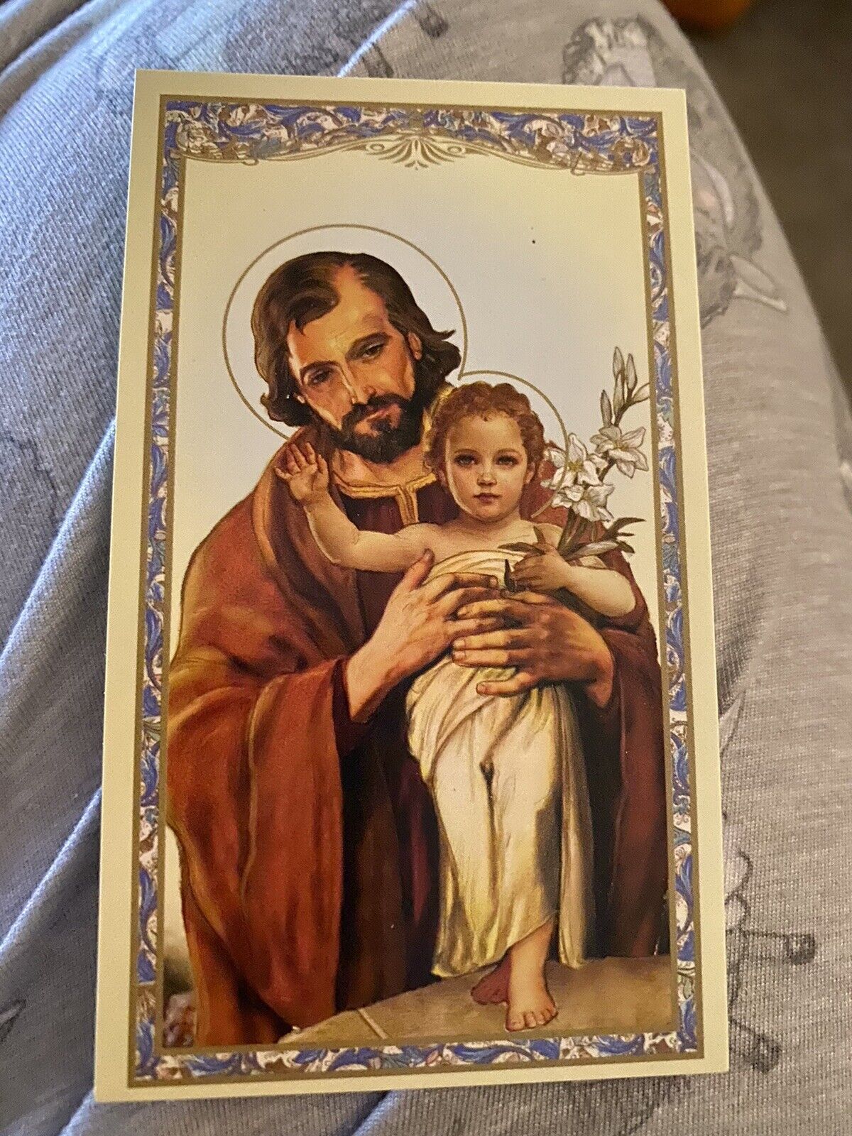 New Holy Card Prayer Novena Petition To Saint Joseph thicker card non laminated