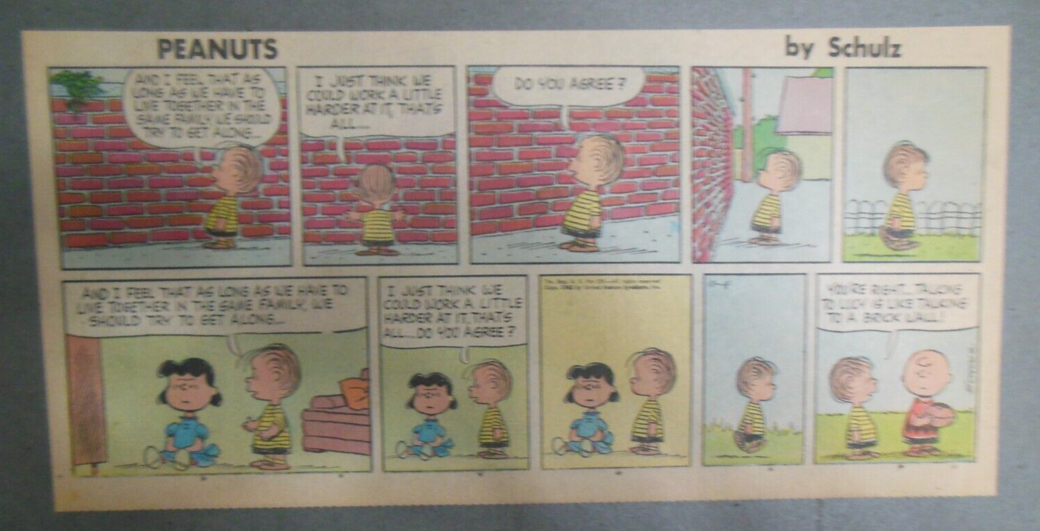 Peanuts Sunday Page by Charles Schulz from 11/4/1962 Size: ~7.5 x 15 inches