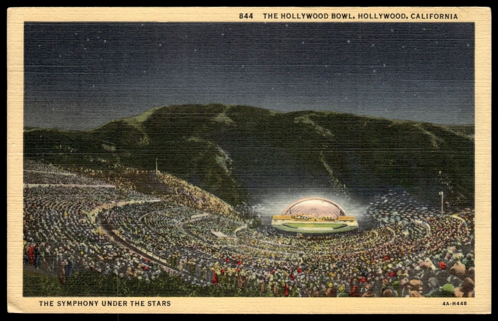 1930 Postard Hollywood Bowl California CA Aerial Postard #1