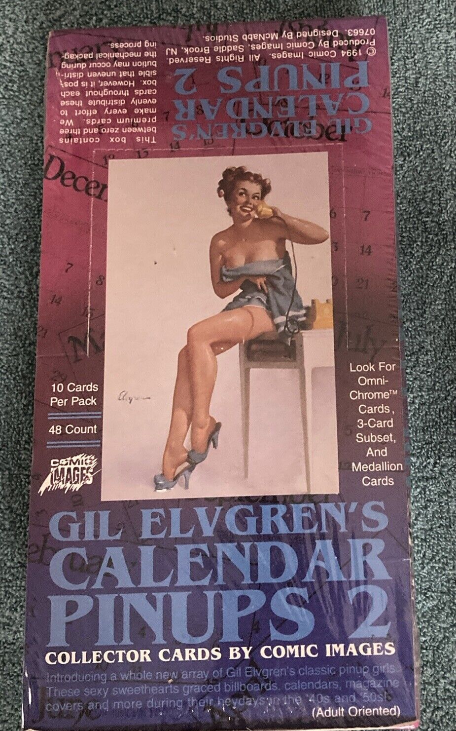 1994 Comic Images Gil Elvgren\'s Calendar Pinups 2 Collector Cards Box - Sealed