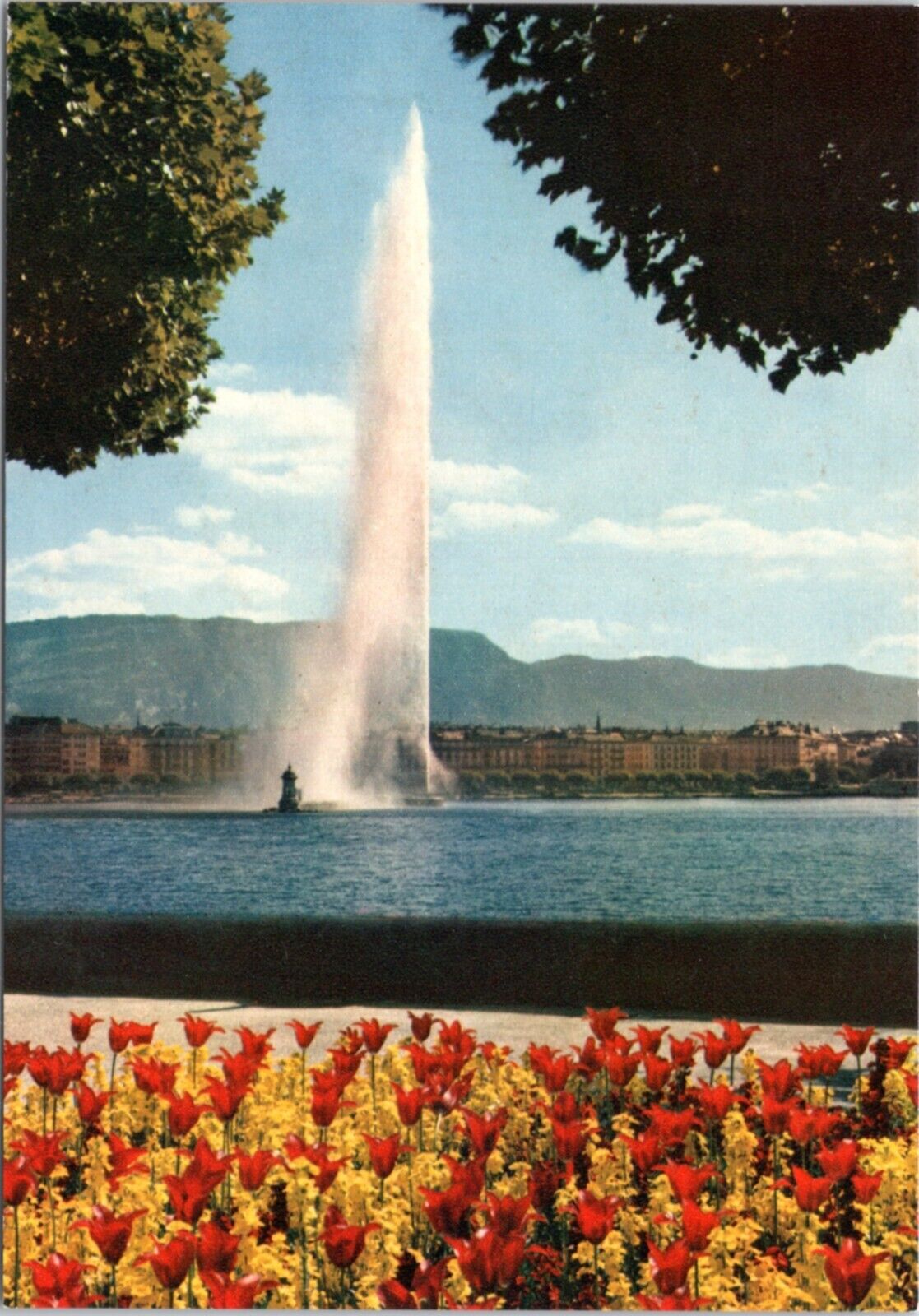 Postcard Switzerland - The Geneva Water Fountain - Jet d\'Eau