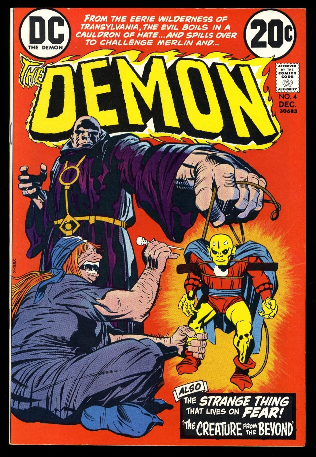 Demon #4 NM 9.4 Creature from the Beyond Jack Kirby Cover Art DC Comics 1972