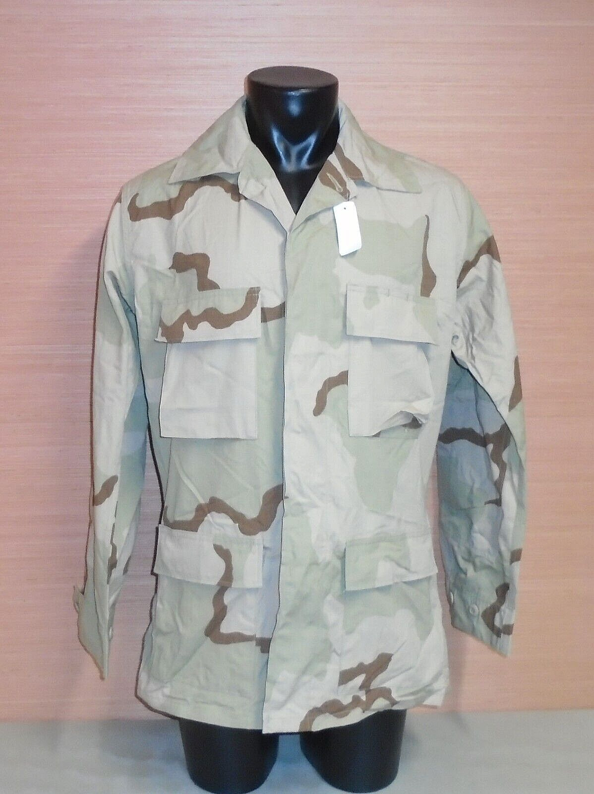 USGI Desert DCU 3 Color Camouflage Hot Weather Jacket Coat Size Medium Long