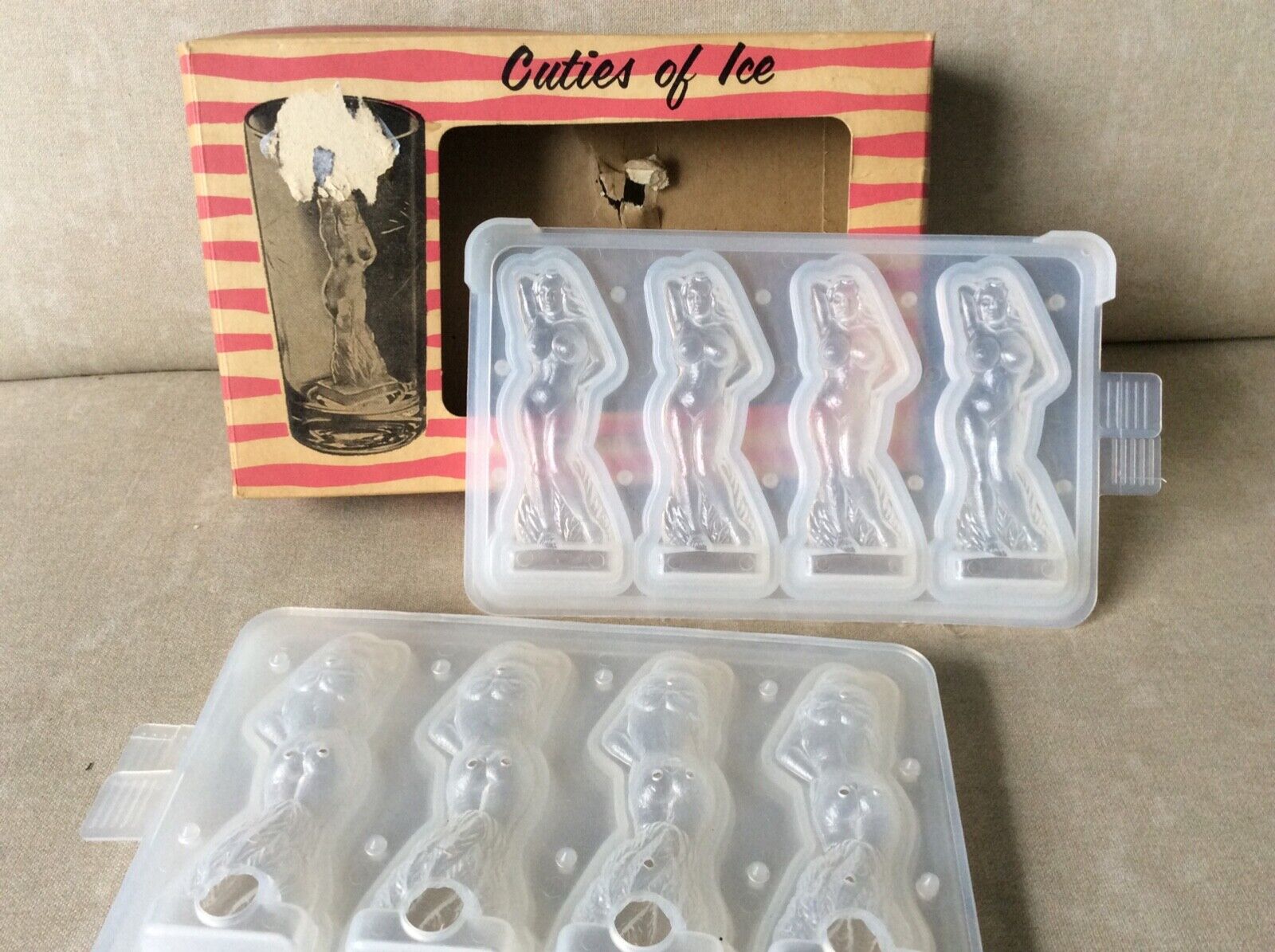 Vintage Cuties of Ice nude female naked lady ice cube molds Ice Nudes