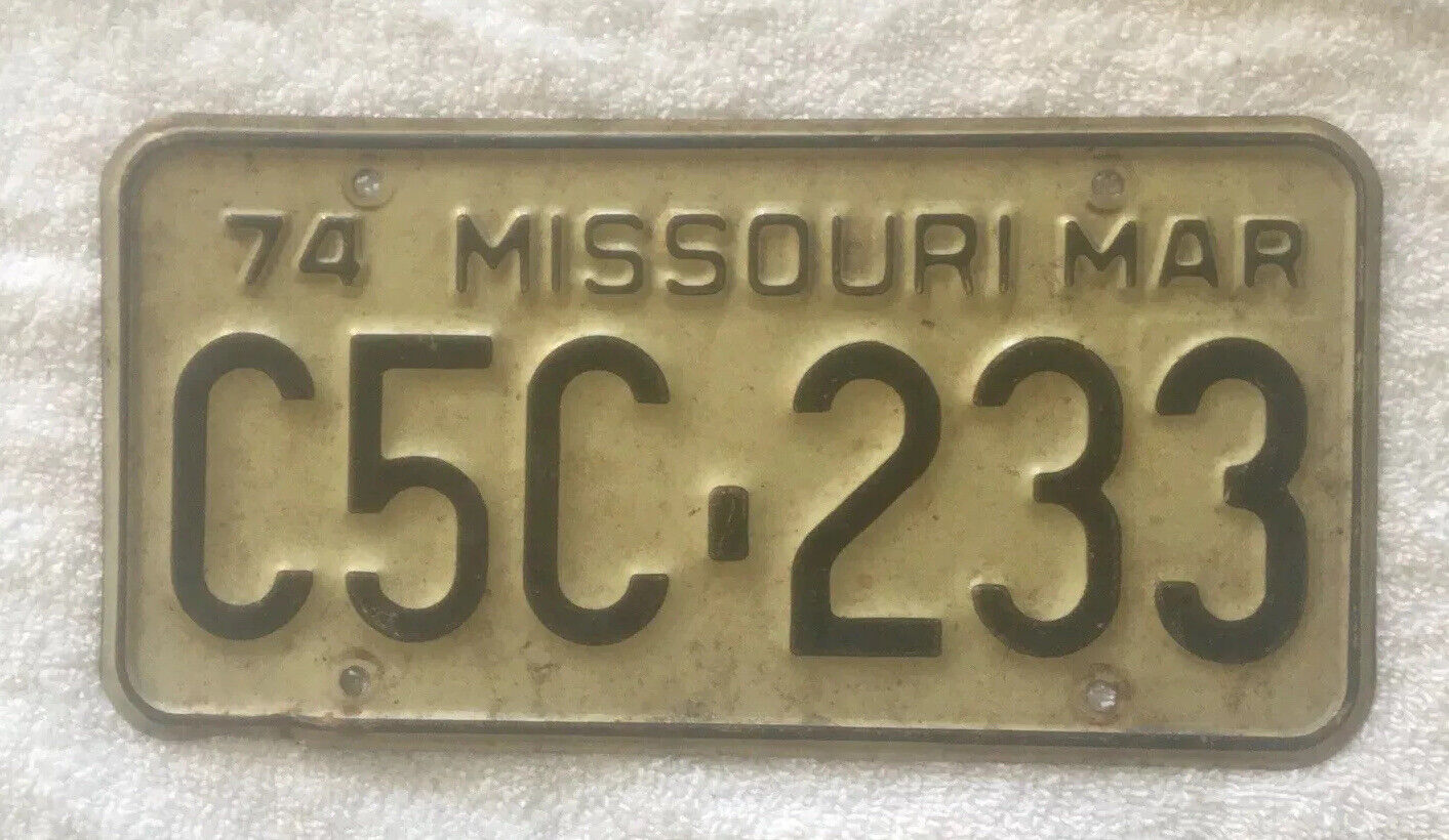 Good Solid Original 1974 Missouri License Plate See My Other Plates
