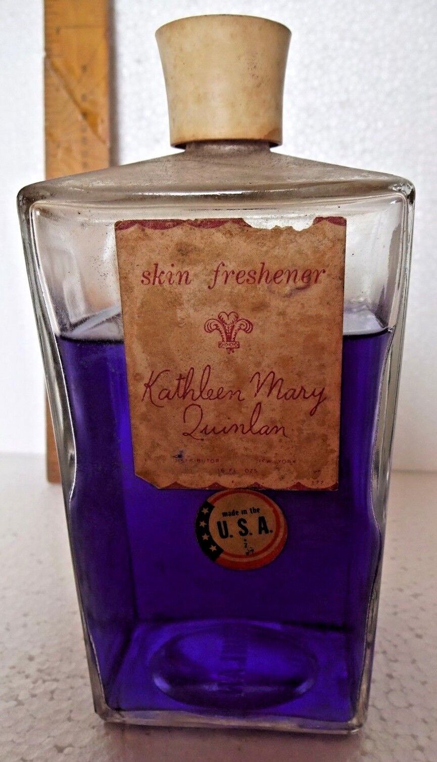 Vintage Skin Freshener Kathleen Mary Collectibles Bottle Made USA Beauty Care \