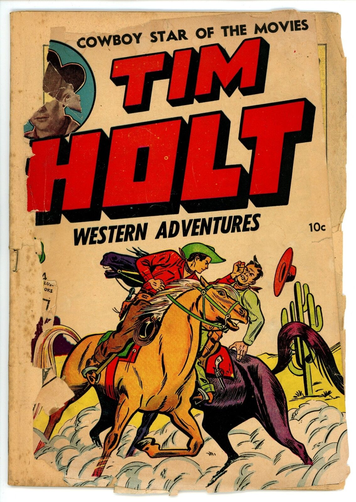 Tim Holt 1 [A-1 #14] Back Cover Missing Magazine Enterprises (1948) Can