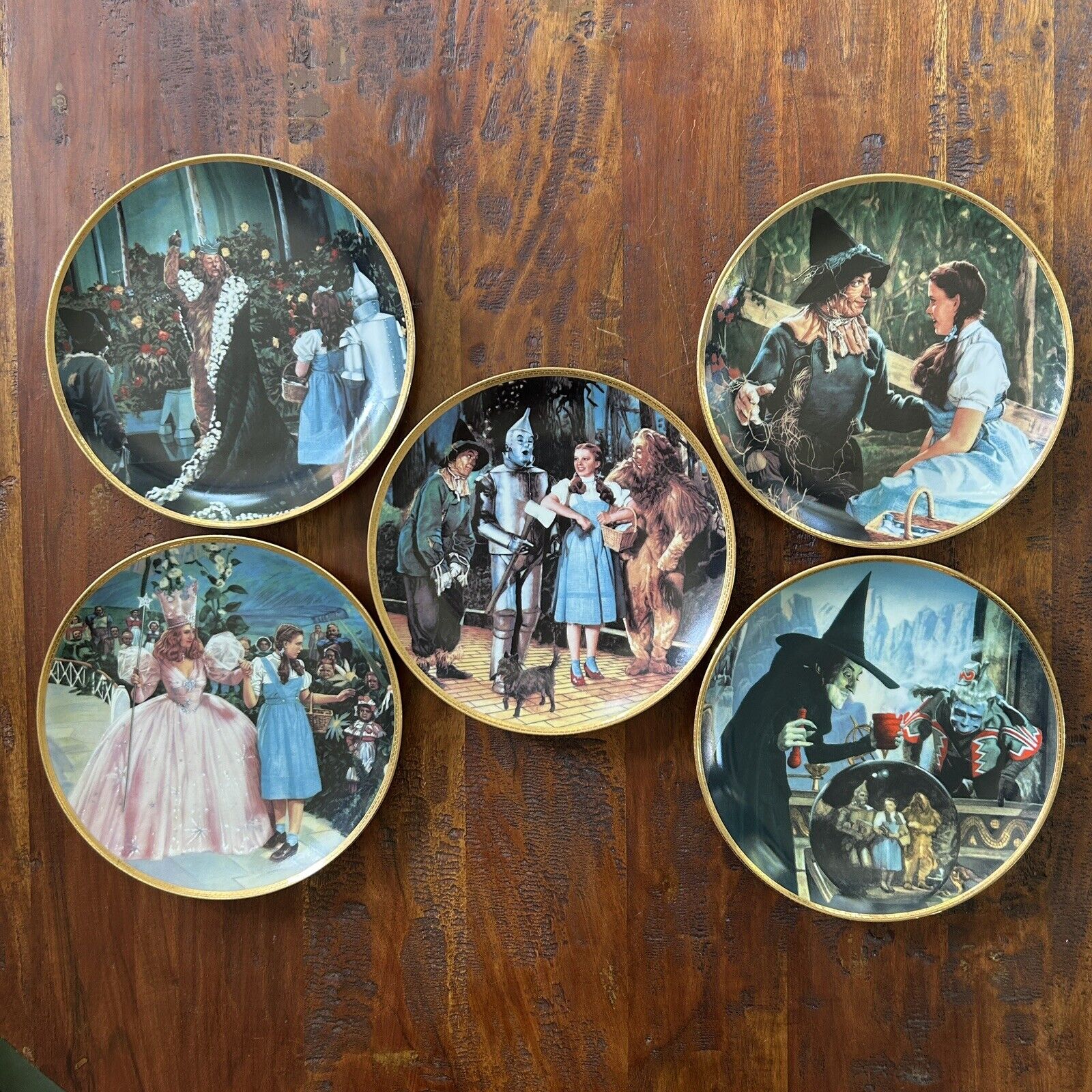 Hamilton Collection 50th Anniversary Wizard of Oz Collector Plates Set Of 5 Lot