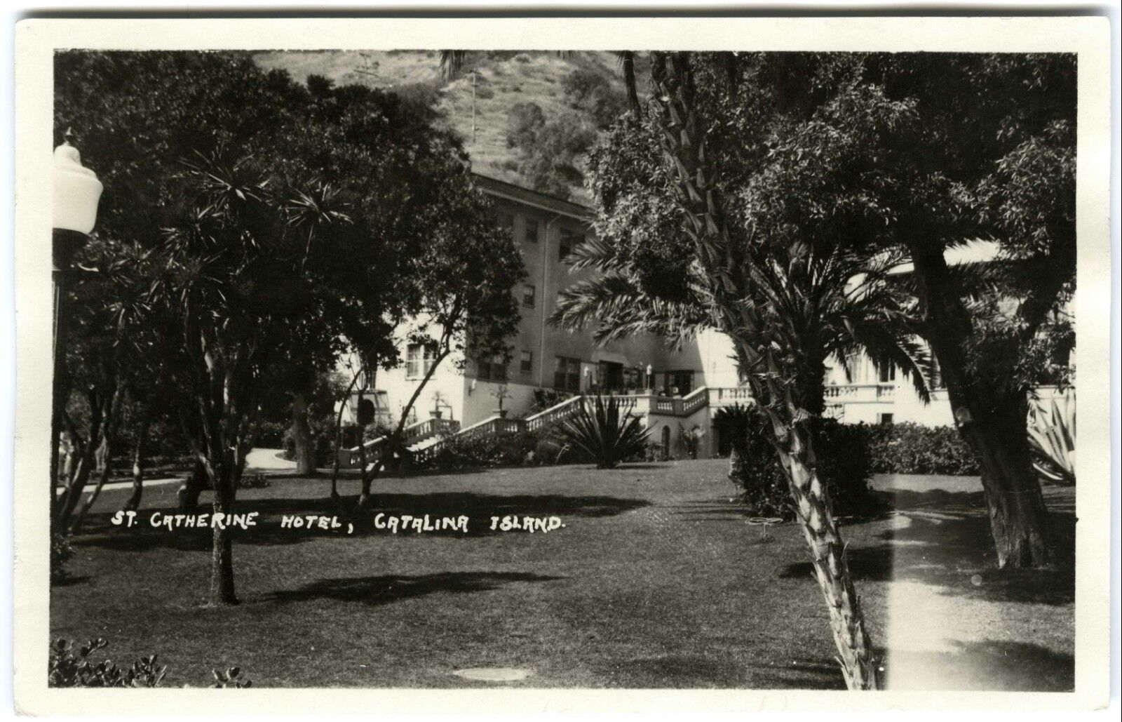 1920s RPPC CATALINA ISLAND SAINT CATHERINE HOTEL (1918-1966) REAL PHOTO POSTCARD