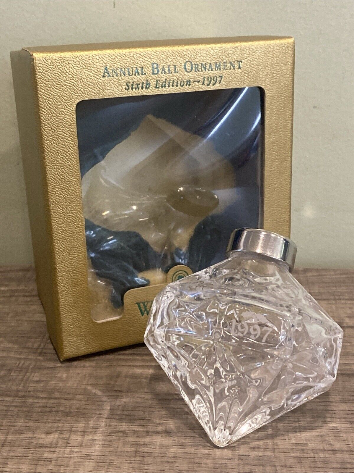 Waterford Crystal 1997 Annual Ball Ornament 6th Edition in Original Box