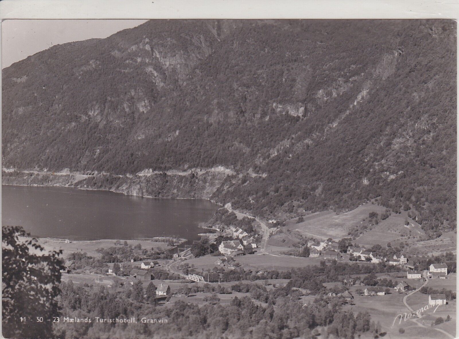 Granvin, Norway. Maelands Turisthotell.  Vintage Real Photo Postcard