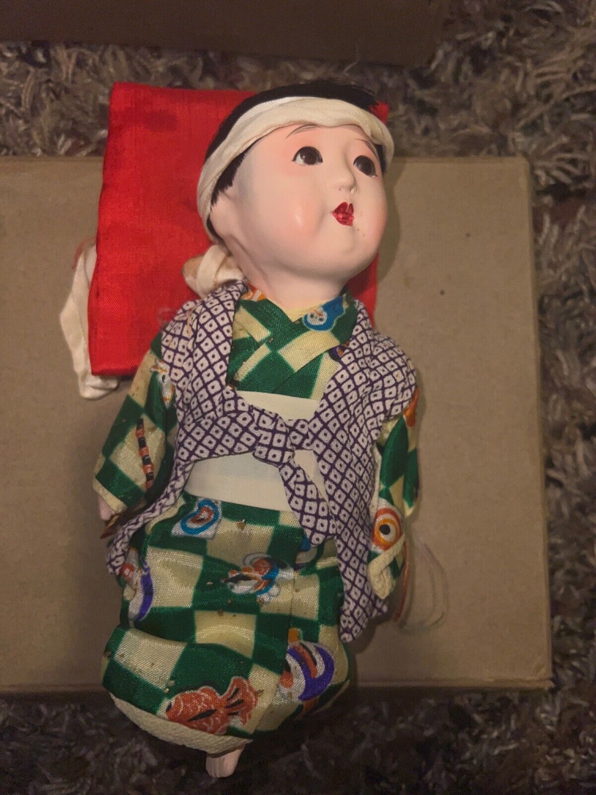 tiny japanese doll vintage boy collectors