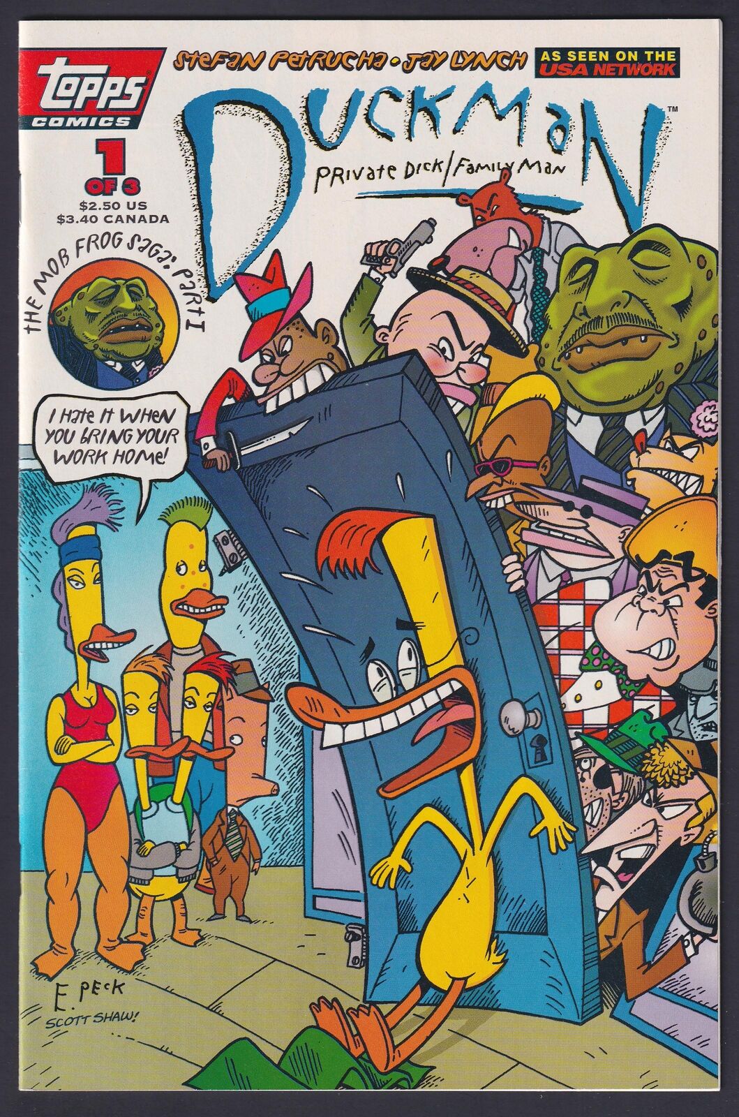 Duckman: The Mob Frog Saga #1 1990 Topps 9.4 Near Mint comic