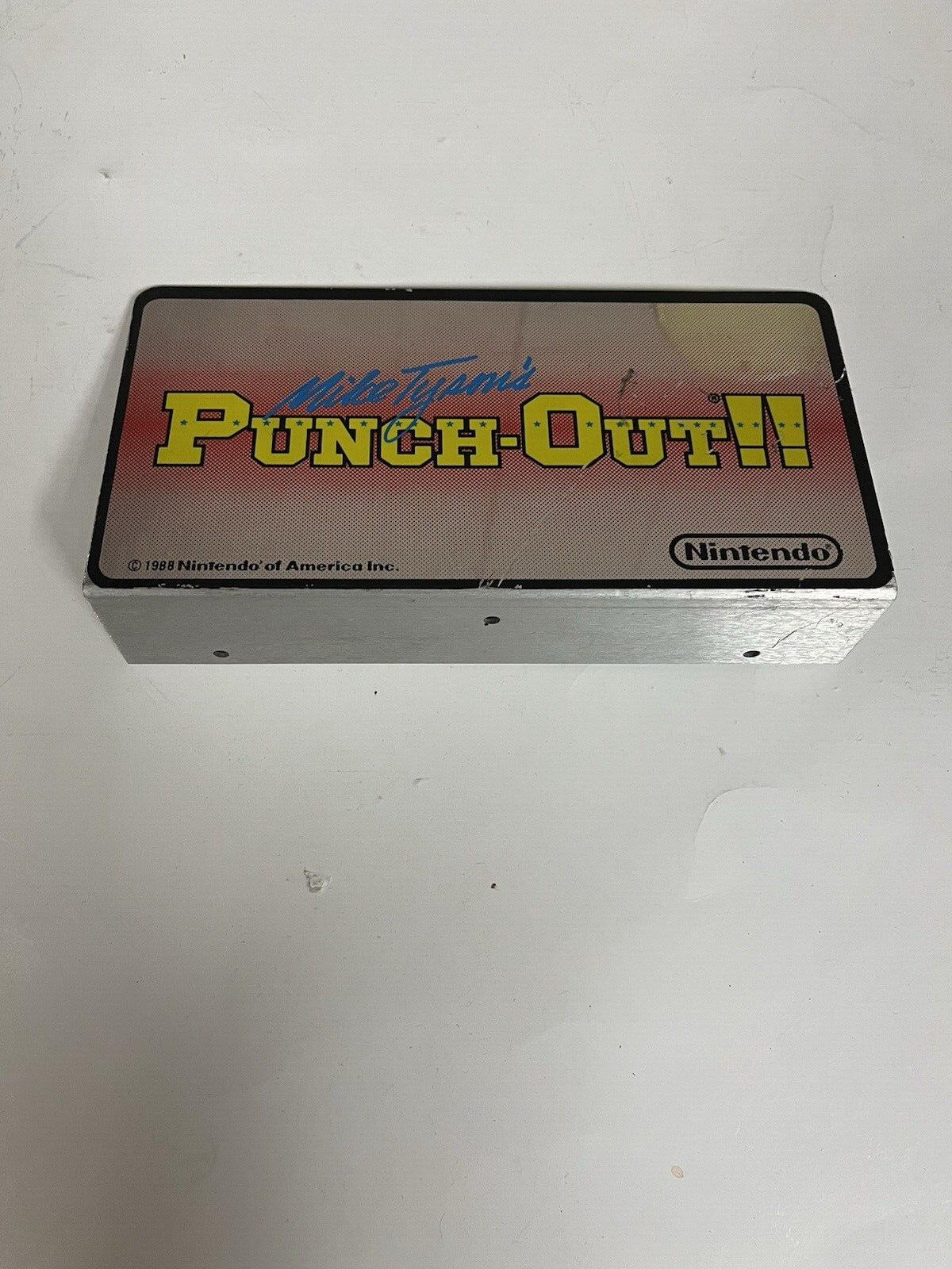 Punchout PlayChoice-10 Original Game, Topper, Metal Plate Nintendo