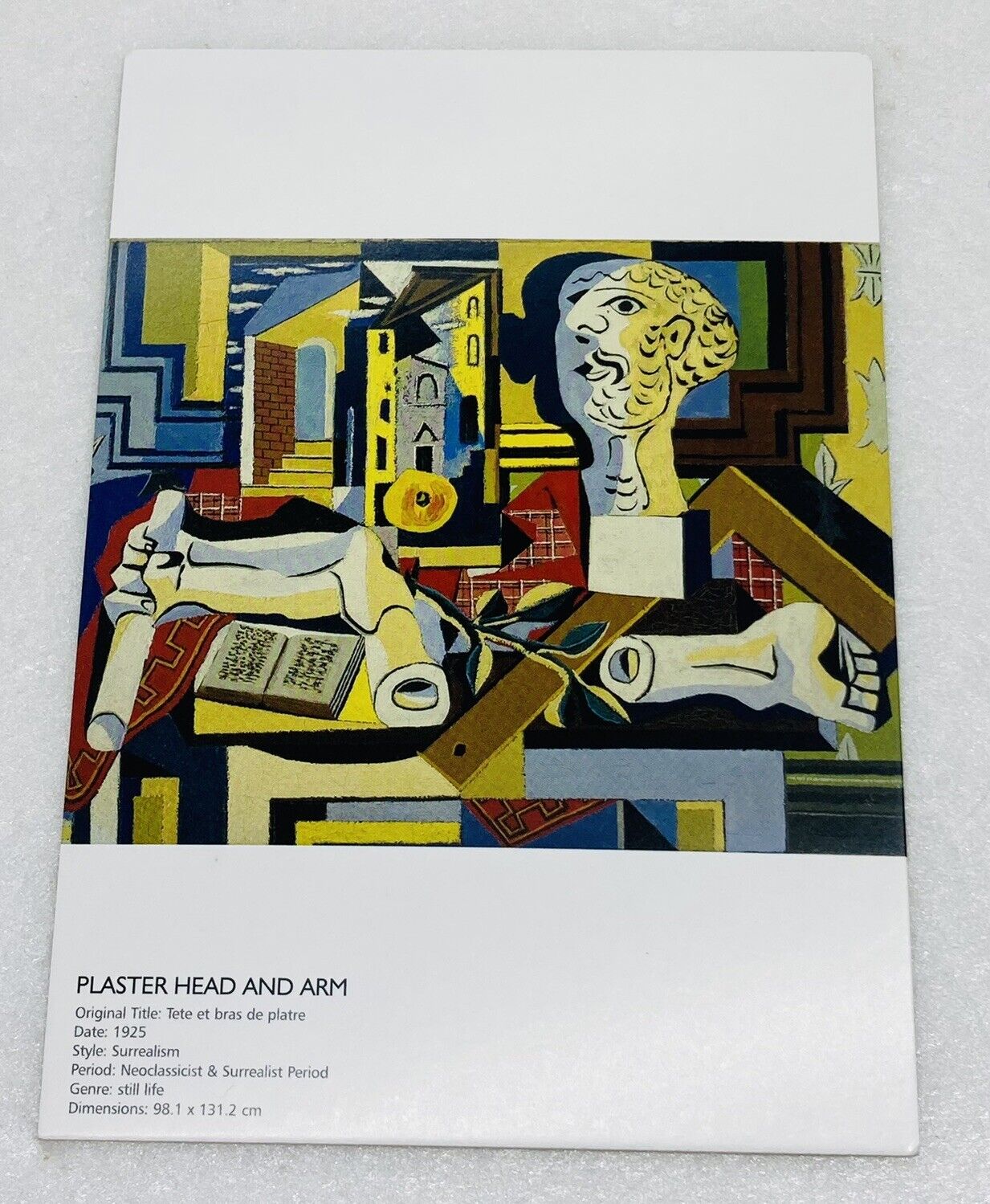 Pablo Picasso Postcard “Plaster Head And Arm” Abstract Oil Canvas Print Card P2
