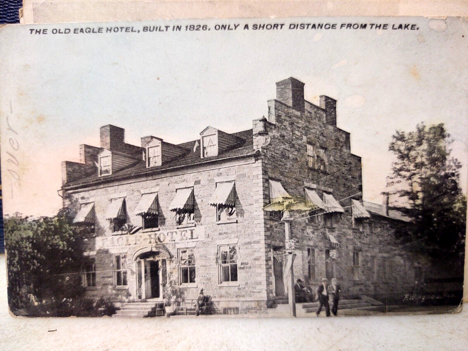 WATERFORD PA POSTCARD Eagle HOTEL WEDDING 1865 BIRCHARD Saeger FAMILY Erie Count