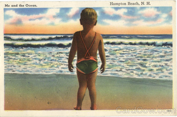 1952 Hampton Beach,NH Me and the Ocean Tichnor Rockingham County New Hampshire