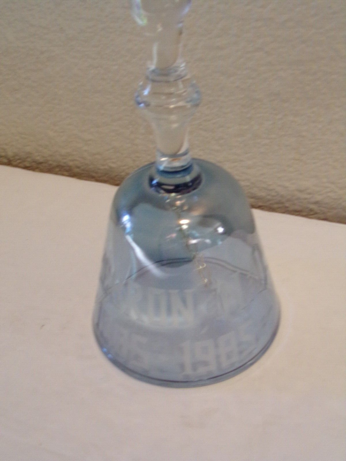 Hebron ND 1885-1985 Glass Bell North Dakota Smoked Glass