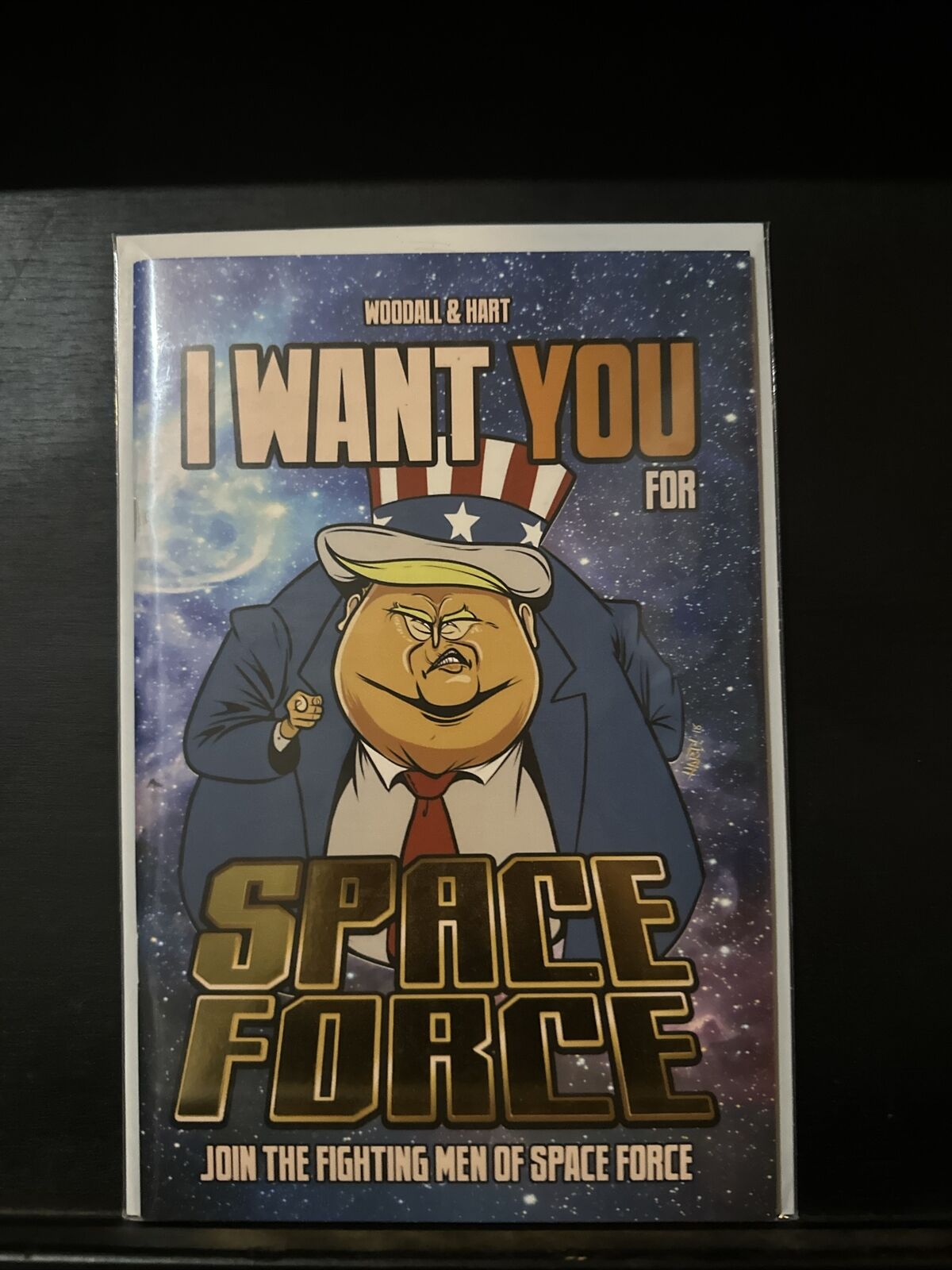 Fighting Men of Space Force Comic Book 2019 Rich Woodall Trump 1 of 100 made
