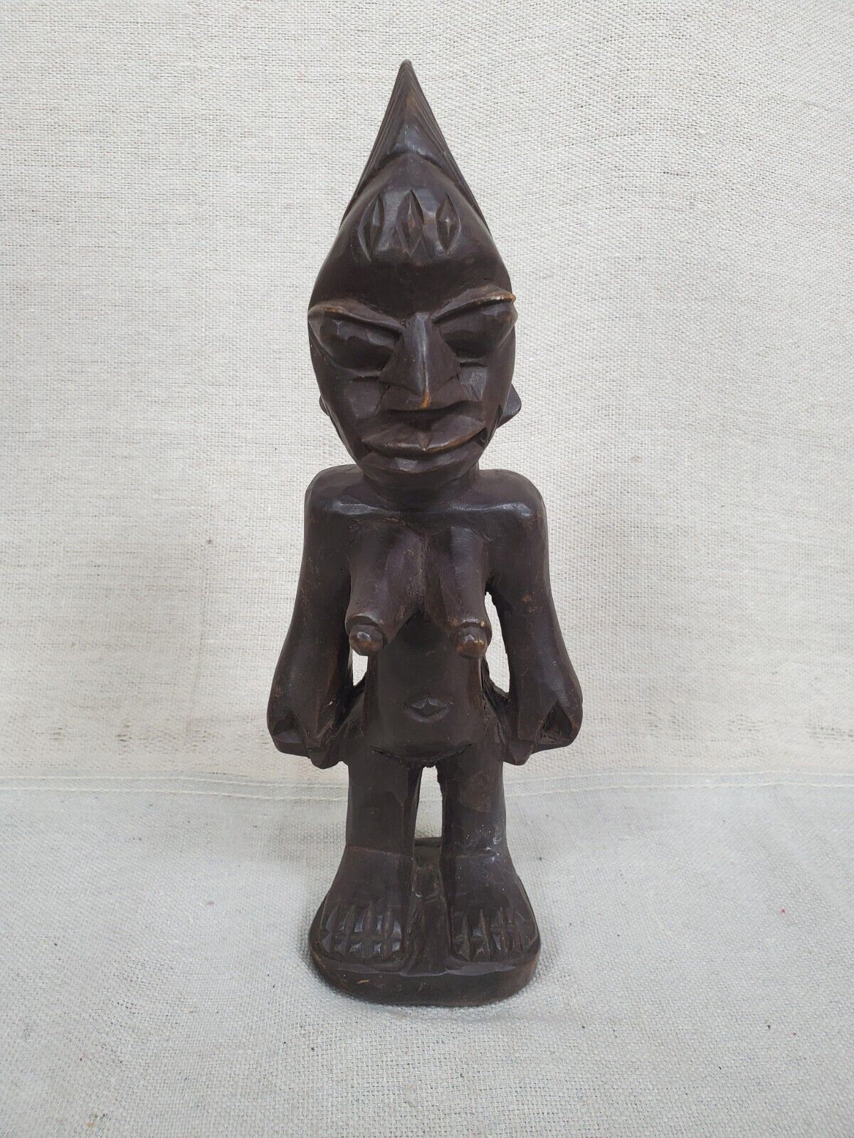 African Bamana Wood Hand Carved Fertility Statue 10\