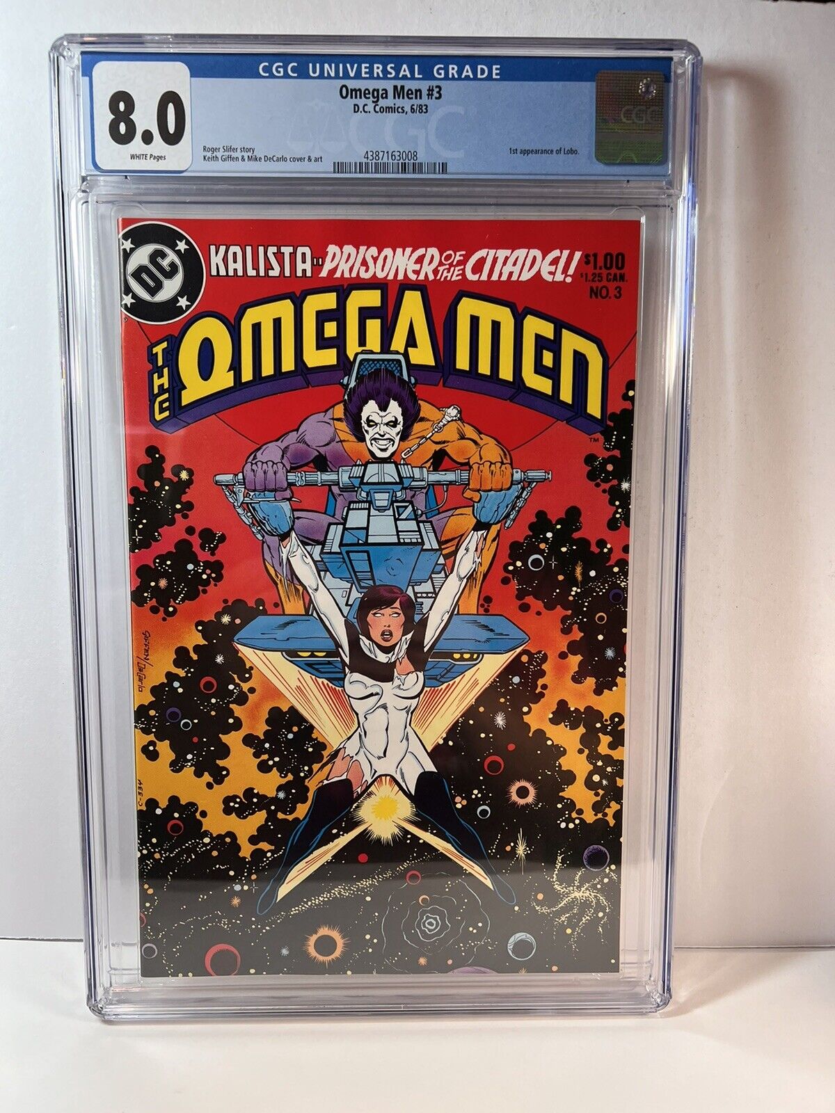 Omega Men #3 CGC 8.0 Looks Higher Grade 1983 🔑 1st Appearance Lobo -