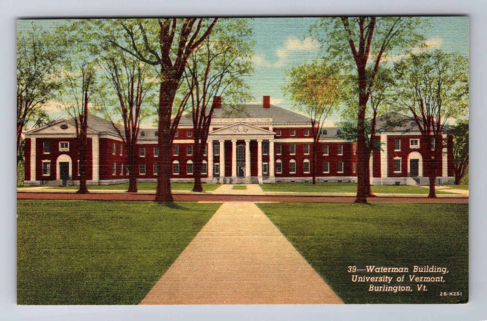Burlington VT-Vermont, University of Vermont, Antique Vintage Souvenir Postcard