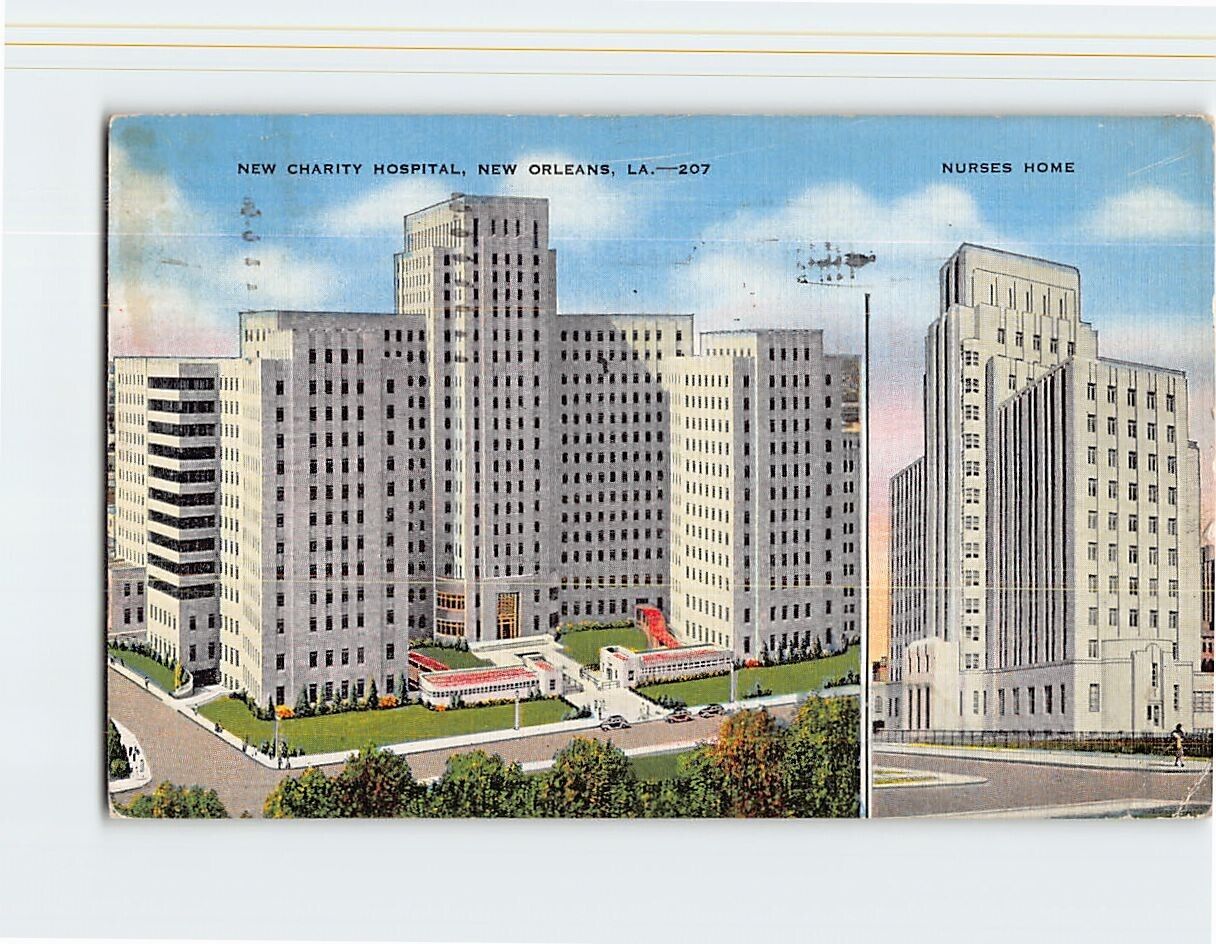 Postcard New Charity Hospital New Orleans Louisiana USA