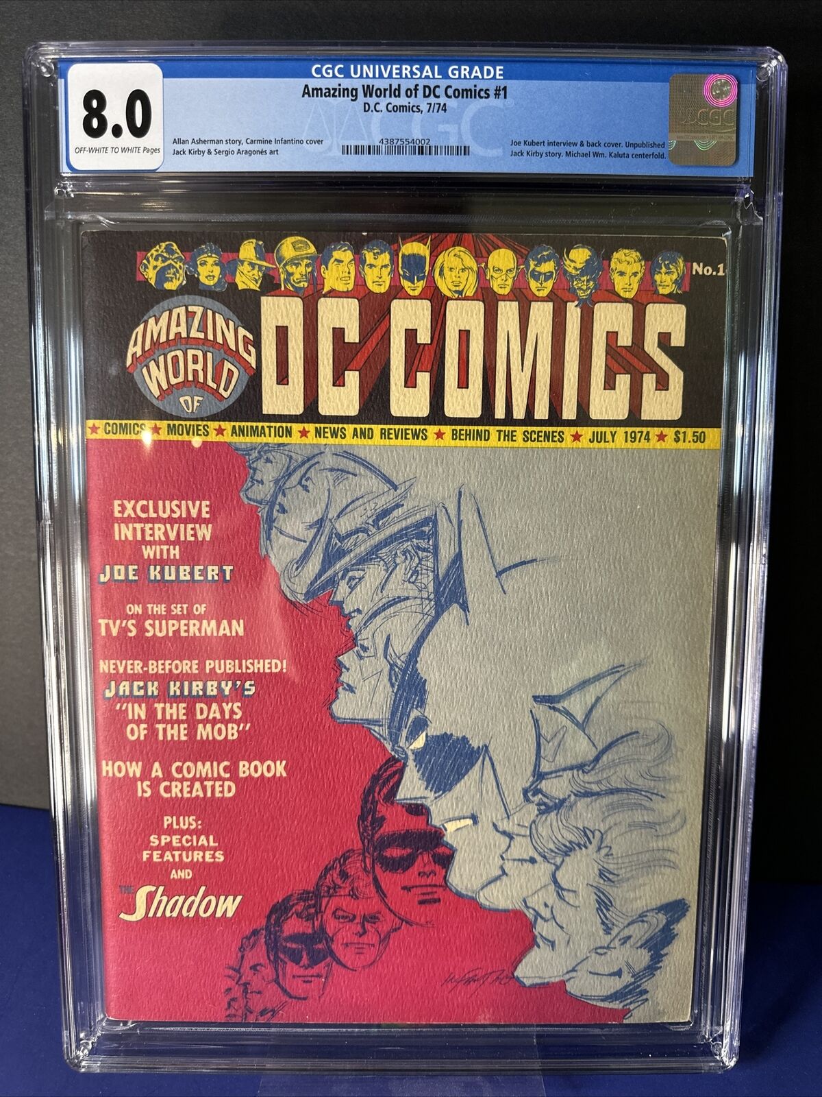 Amazing World of DC Comics #1 CGC 8.0 ,DC Comics 1974