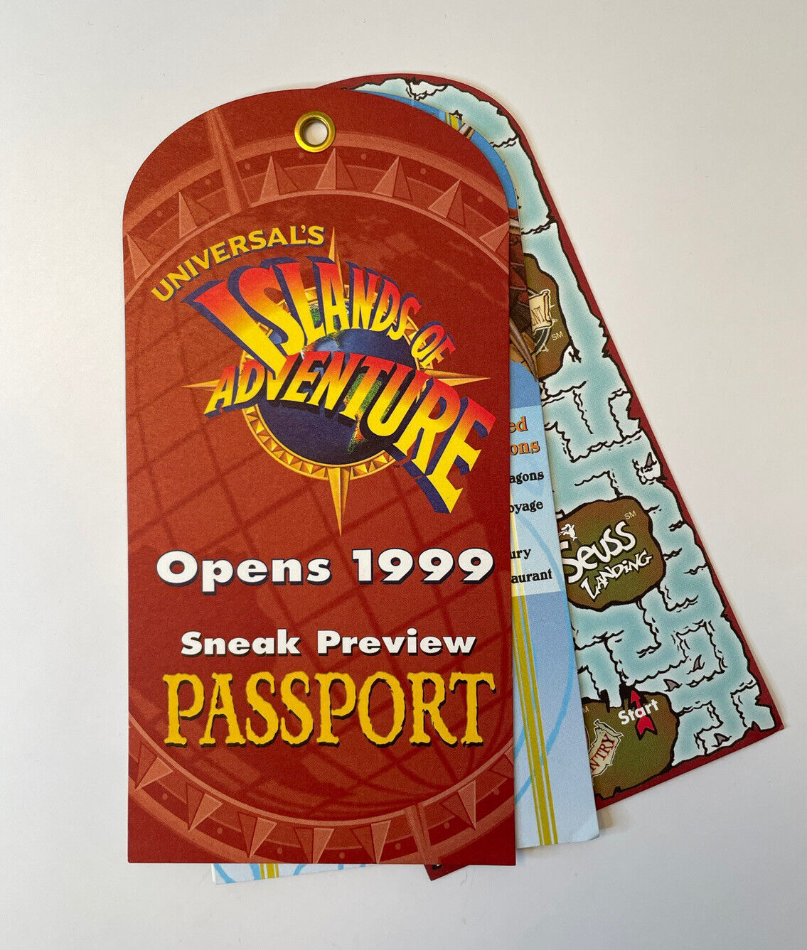 Universal Studios Islands Of Adventure Sneak Preview Passport 1997 Vintage RARE
