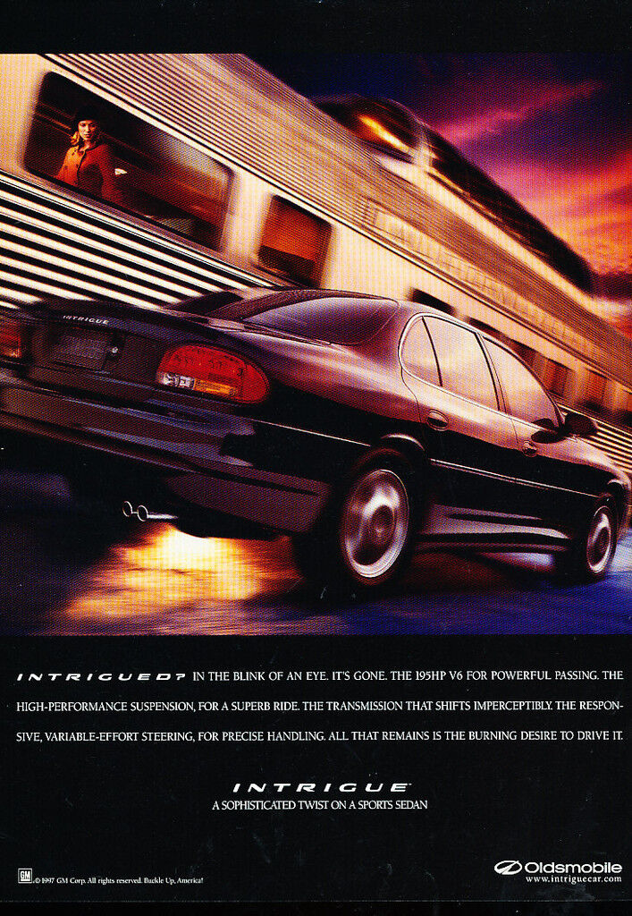1997 Oldsmobile Intrigue - blink eye - Classic Vintage Advertisement Ad H41
