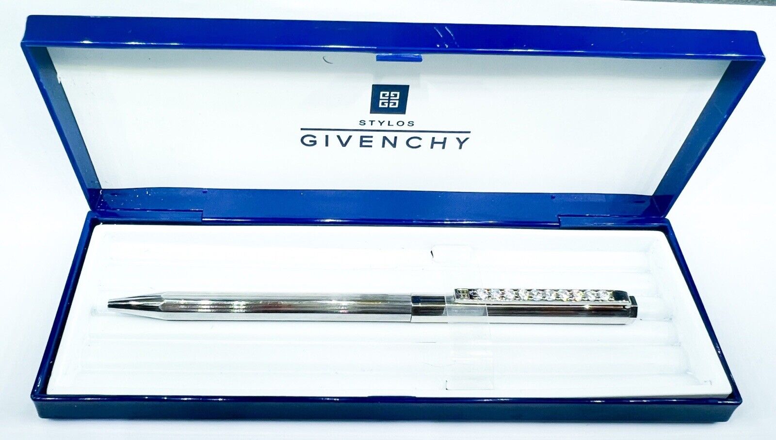Givenchy Ballpoint Pen With 10 Diamonds Nice Condition 