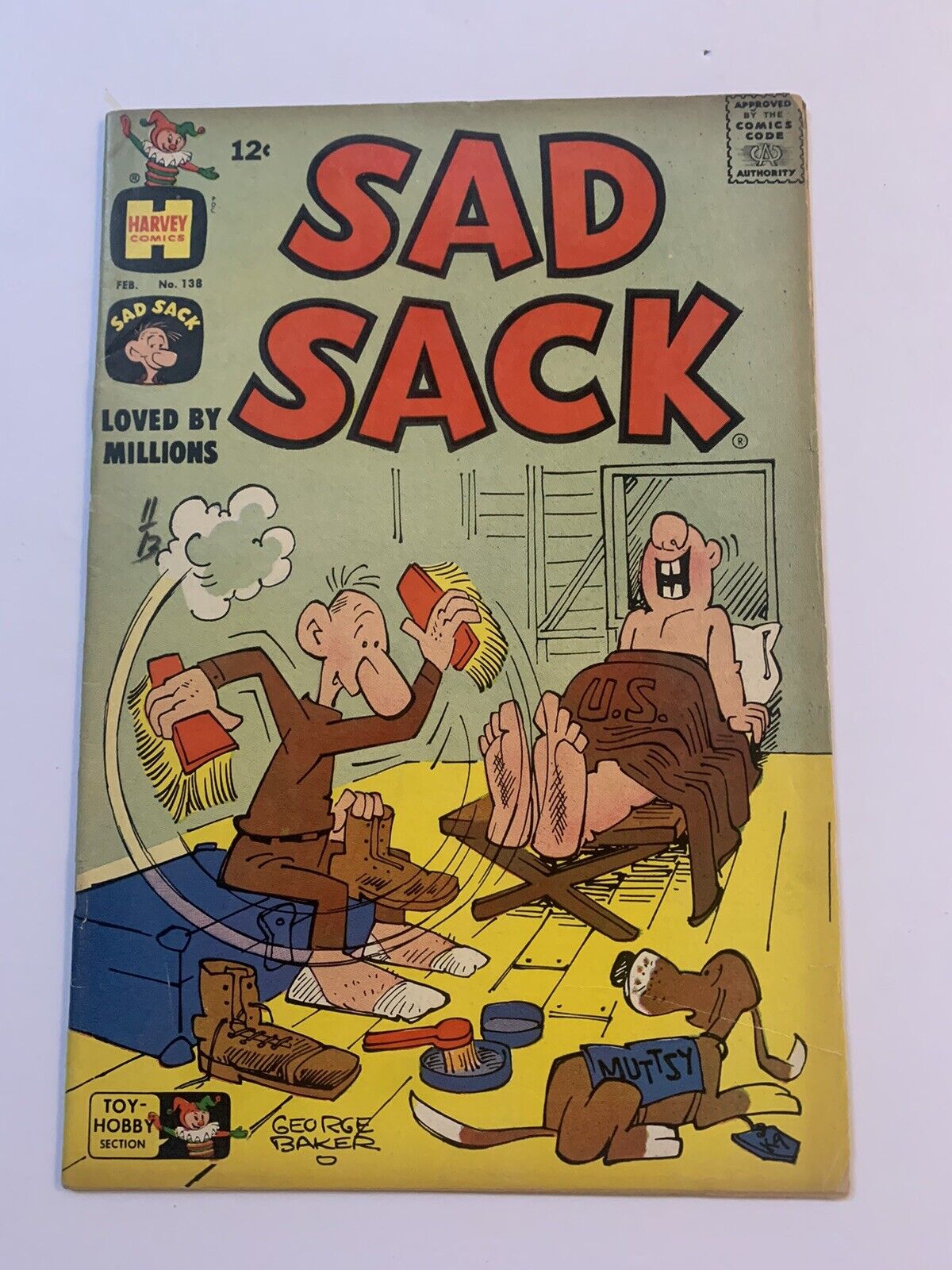 SAD SACK Harvey Comics #138 February 1963 George Baker SHOE SHINE Schwinn - Nice