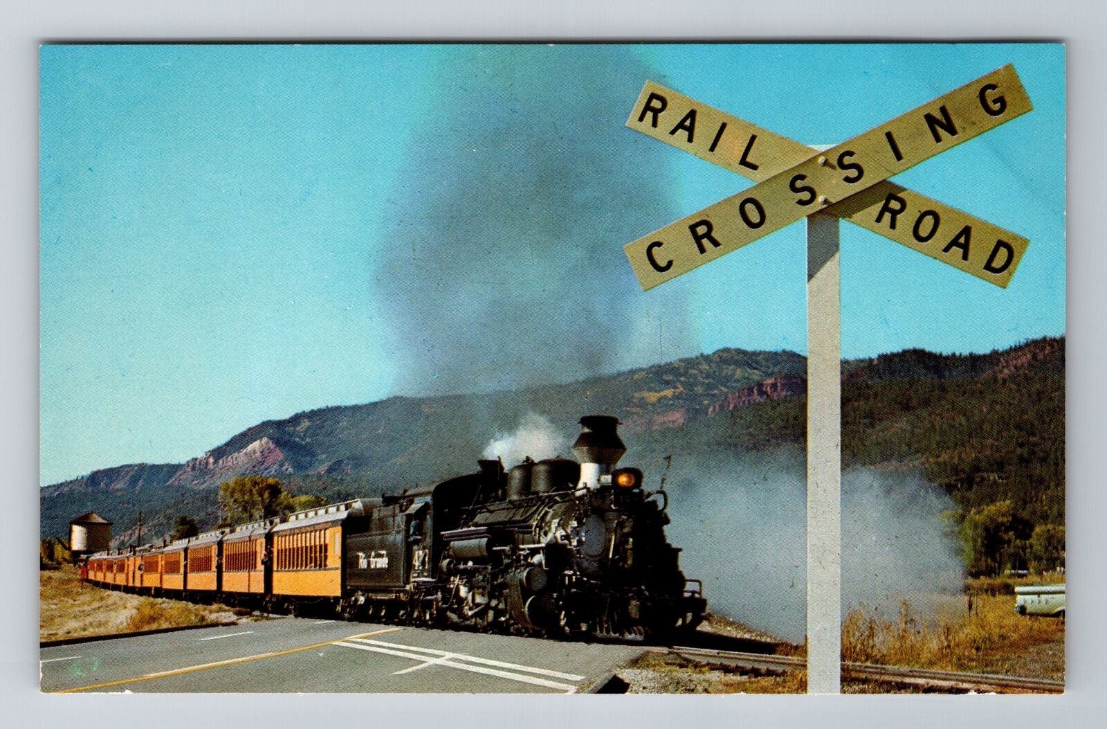 Durango CO-Colorado, Denver and Rio Grande Narrow Gauge Train, Vintage Postcard